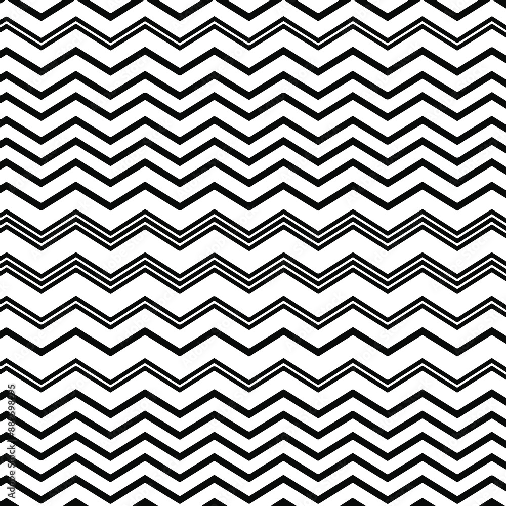 Black zigzag lines seamless pattern vector Black zigzag lines seamless pattern vector