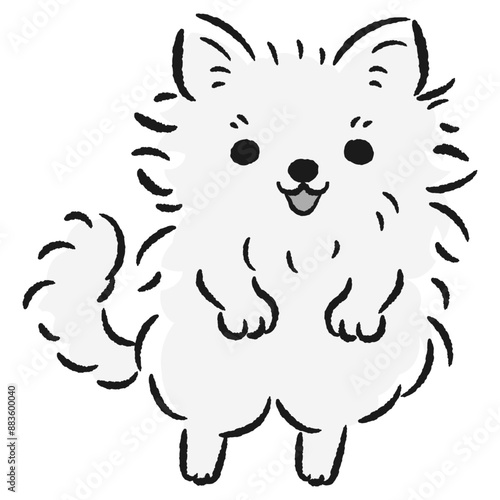 ジャンプする犬のイラスト