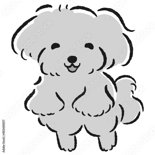 ジャンプする犬のイラスト