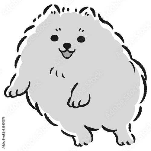 ジャンプする犬のイラスト