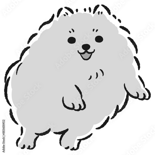 ジャンプする犬のイラスト