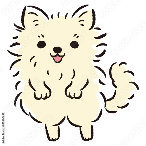 ジャンプする犬のイラスト