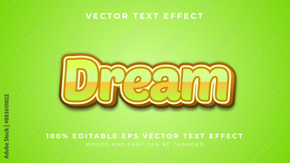 Dream gold editable vector text effect Dream gold editable vector text effect