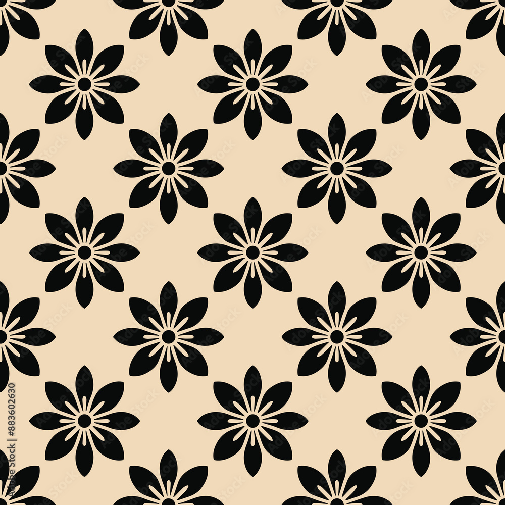 Minimalistic abstract black floral pattern vector. Black floral seamless pattern vector perfect for textile design, screensavers, covers, cards, invitations, posters, and more. Minimalistic abstract black floral pattern vector. Black floral seamless pattern vector perfect for textile design, screensavers, covers, cards, invitations, posters, and more.