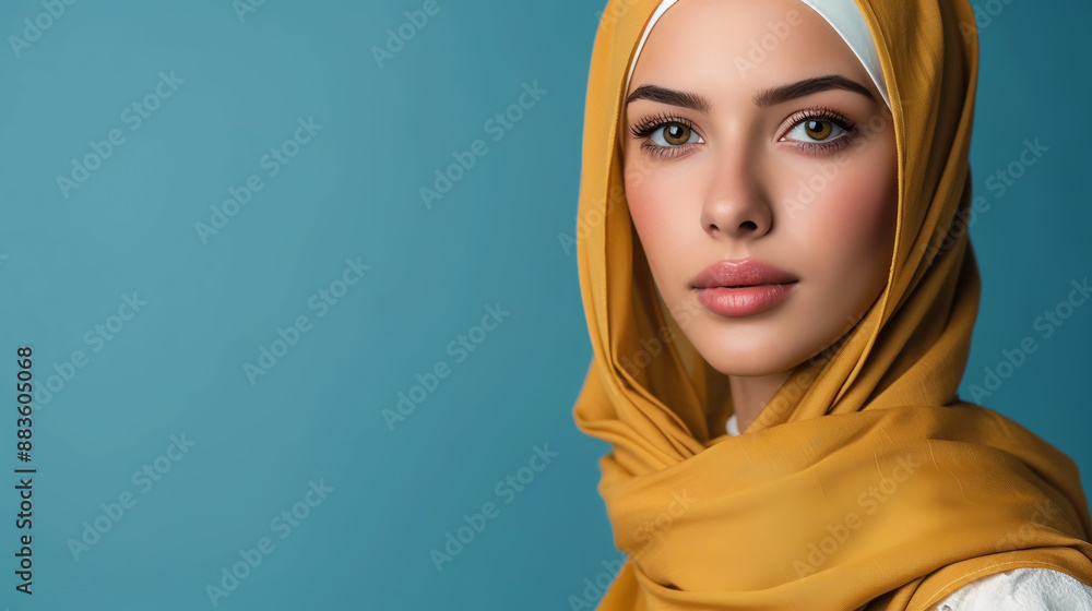 A very beautiful Muslim woman in a hijab. A very beautiful Muslim woman in a hijab.