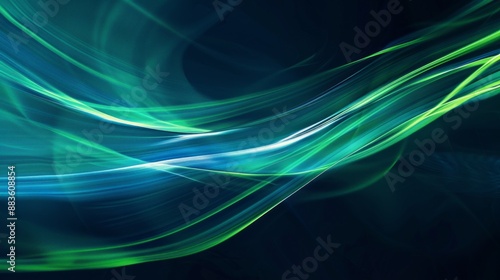 Abstract Green and Blue Light Waves