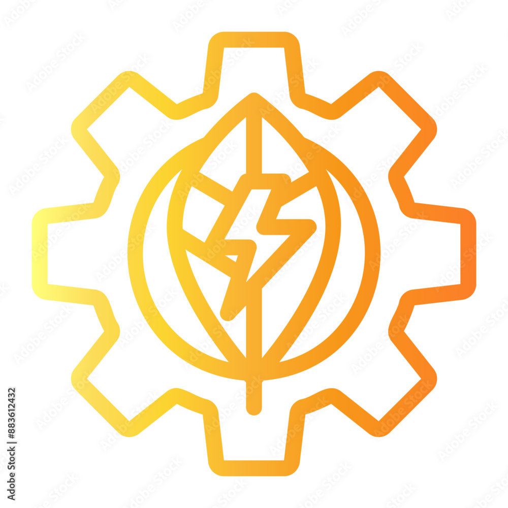 green energy Line Gradient Icon green energy Line Gradient Icon