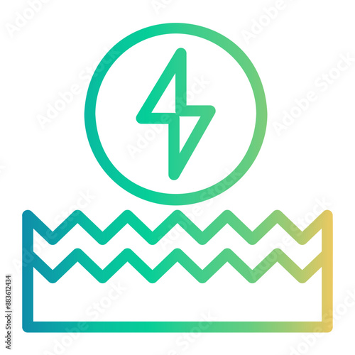 hydroelectric Line Gradient Icon