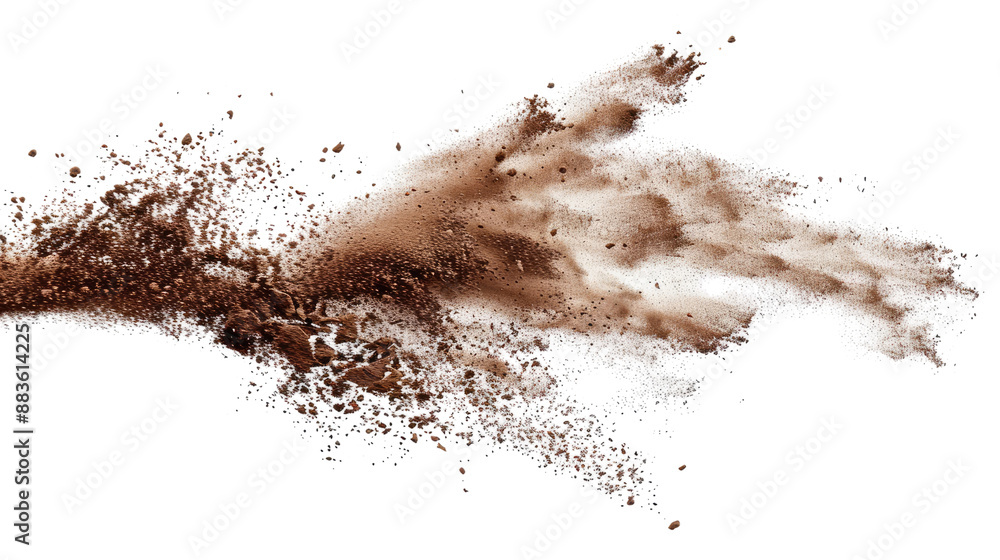 Flying sand on a transparent background Flying sand on a transparent background