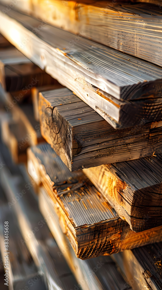 Close up of a pile of wooden planks Close up of a pile of wooden planks