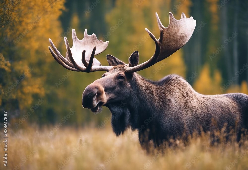 a big wild moose at the wild life a big wild moose at the wild life