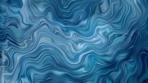 Abstract Ocean Currents, Fluid and dynamic wavy liquid background mimicking ocean currents with gradient mesh