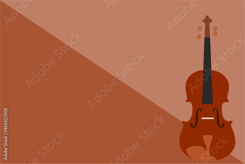 This is brown background with viola.