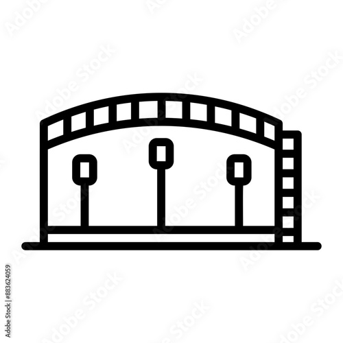 oil depot Line Icon
