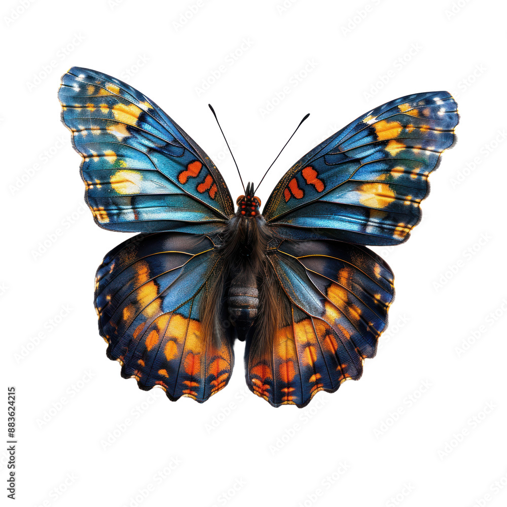 Naklejka premium Butterfly isolated on a transparent background for web, banner, wallpaper