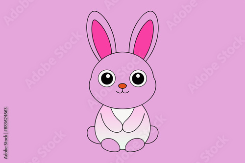 cute rabbit vector illustration 