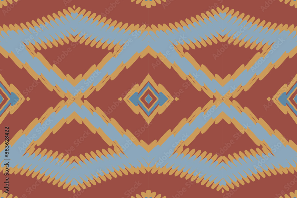 Ikat ethnic Indian seamless pattern. Design for background, wallpaper, vector illustration, fabric. Ikat ethnic seamless pattern design. Aztec fabric carpet. Ikat ethnic Indian seamless pattern. Design for background, wallpaper, vector illustration, fabric. Ikat ethnic seamless pattern design. Aztec fabric carpet.