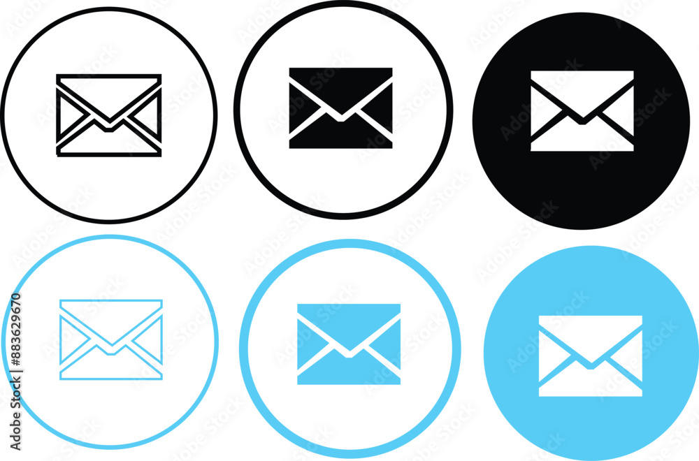 Envelope icon, email message icon - Mail icon button sign, notification new message icons buttons isolated on white background with transparent background. Envelope icon, email message icon - Mail icon button sign, notification new message icons buttons isolated on white background with transparent background.
