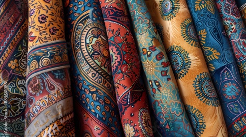 Colorful Textiles with Intricate Patterns
