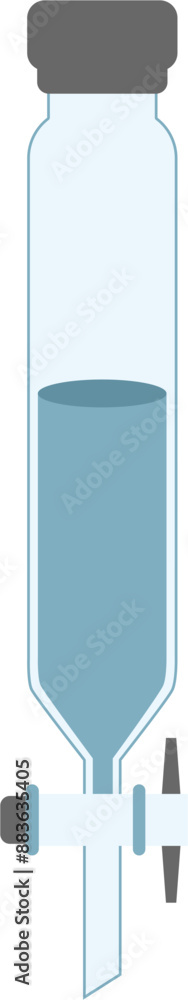Dropping Funnel Laboratory Glassware Vector Flat Illustration Dropping Funnel Laboratory Glassware Vector Flat Illustration