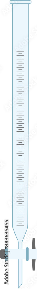 Graduated Pipette Laboratory Glassware Vector Flat Illustration Graduated Pipette Laboratory Glassware Vector Flat Illustration