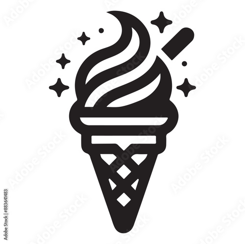 Vector Design Ice Cream Icon Style silhouette