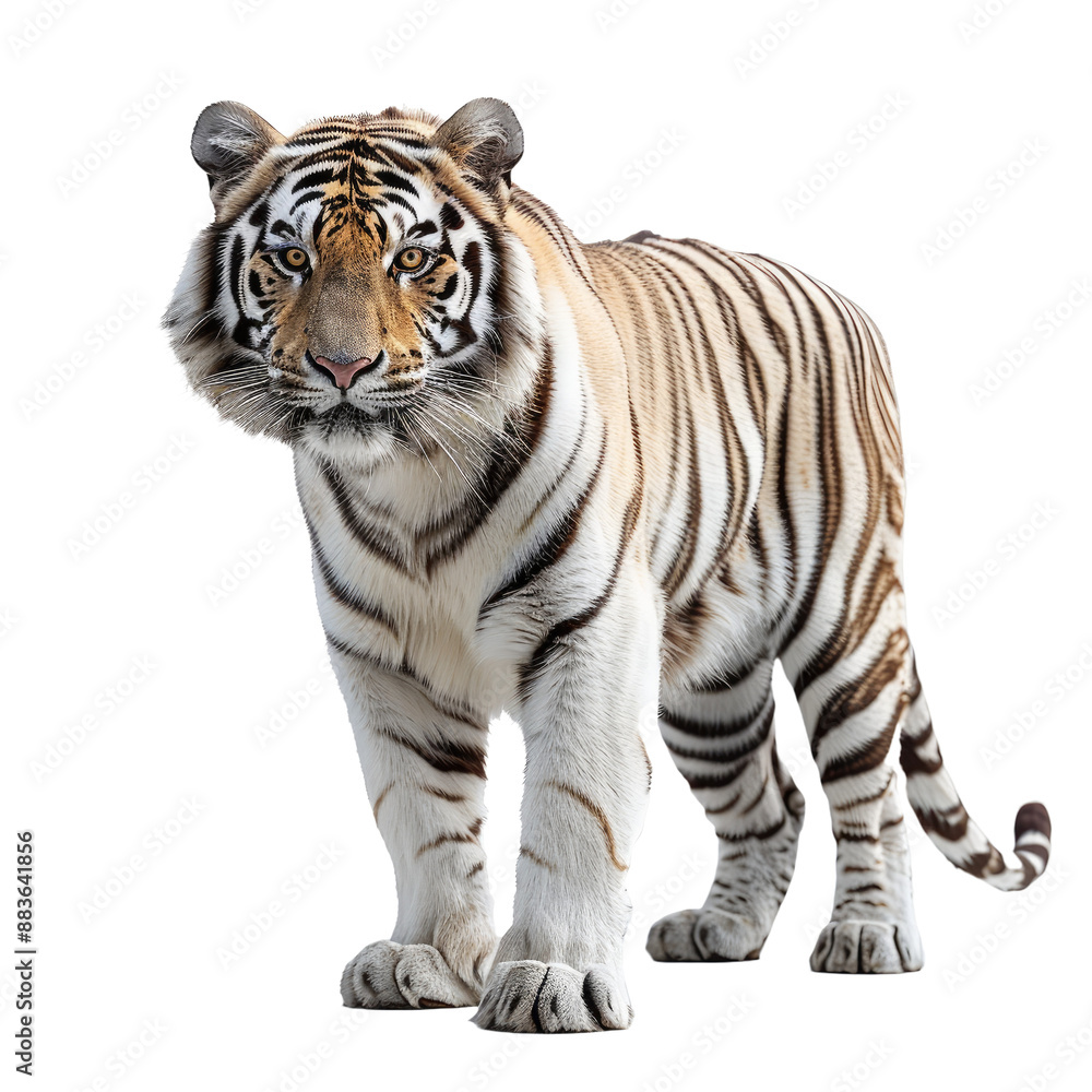 Obraz premium A Tiger isolated on a transparent background for web, banner, wallpaper