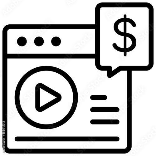 monetization icon. Content Monetization Icon