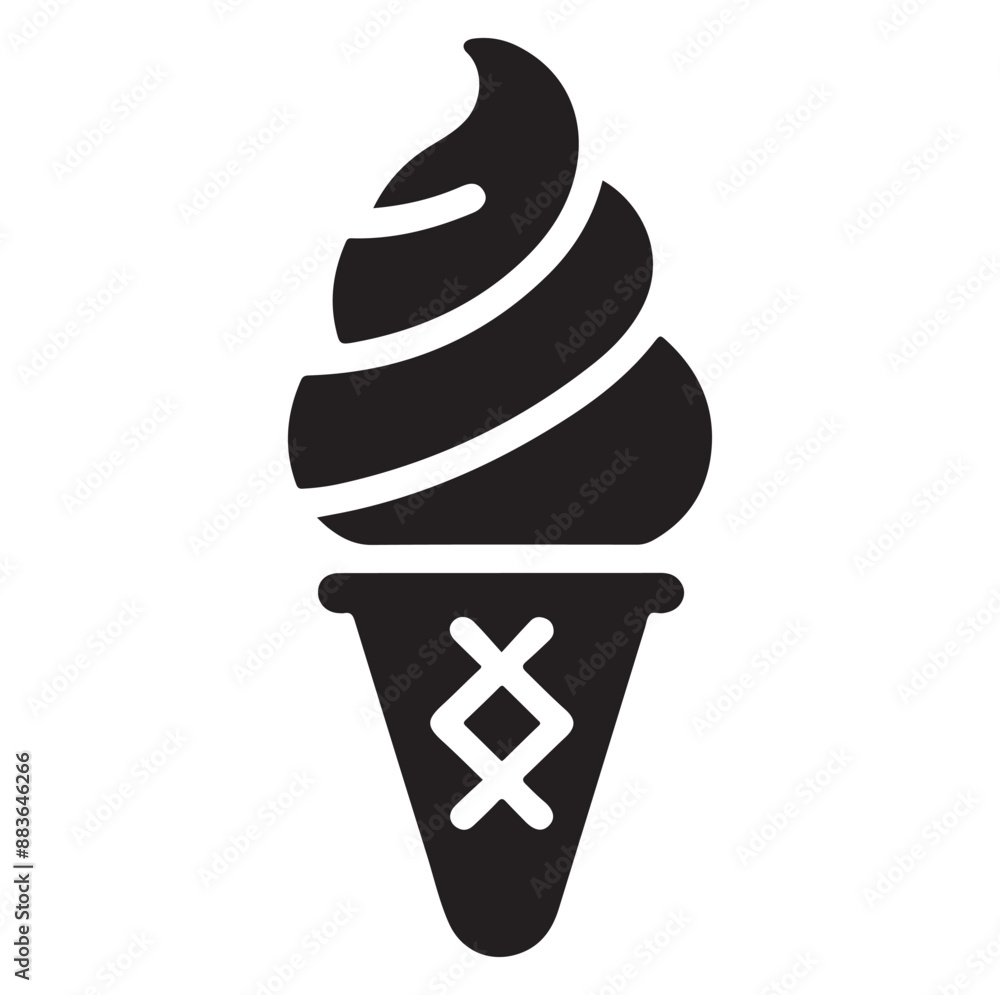 Vector Design Ice Cream Icon Style silhouette Vector Design Ice Cream Icon Style silhouette