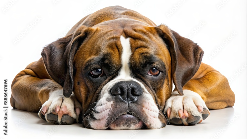 Cute boxer dog sleeping, clipping path, isolated, front view, boxer, dog, pet, sleeping, adorable, isolated, front view, rest Cute boxer dog sleeping, clipping path, isolated, front view, boxer, dog, pet, sleeping, adorable, isolated, front view, rest