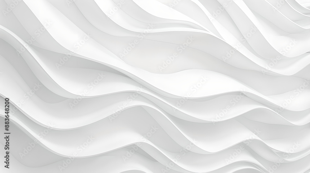 Obraz premium Abstract White Waves Texture Background Pattern