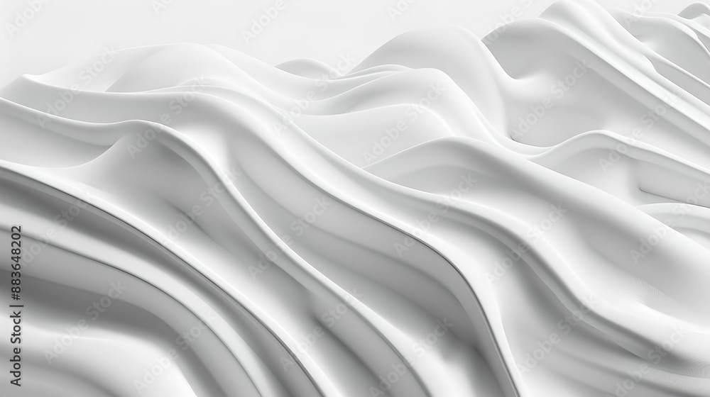Smooth White Silk Fabric Waves Abstract Background Smooth White Silk Fabric Waves Abstract Background