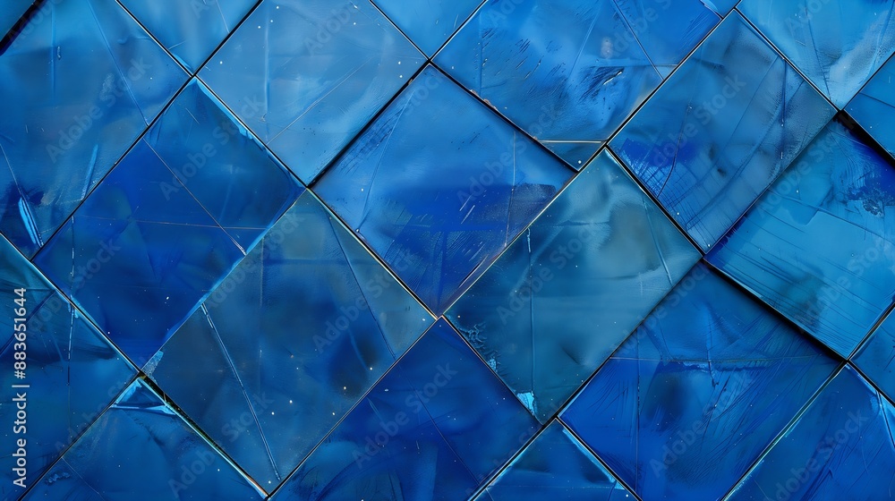 Complex interplay thin lines shapes Metalic blue abstract background texture seamless geometric ceramic tiles patterns detail of the external layer of a wall intense bold and vibrant b : Generative AI Complex interplay thin lines shapes Metalic blue abstract background texture seamless geometric ceramic tiles patterns detail of the external layer of a wall intense bold and vibrant b : Generative AI