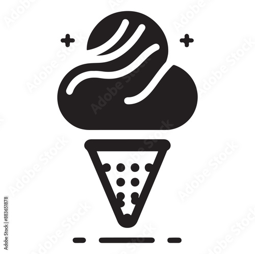 Vector Design Ice Cream Icon Style silhouette