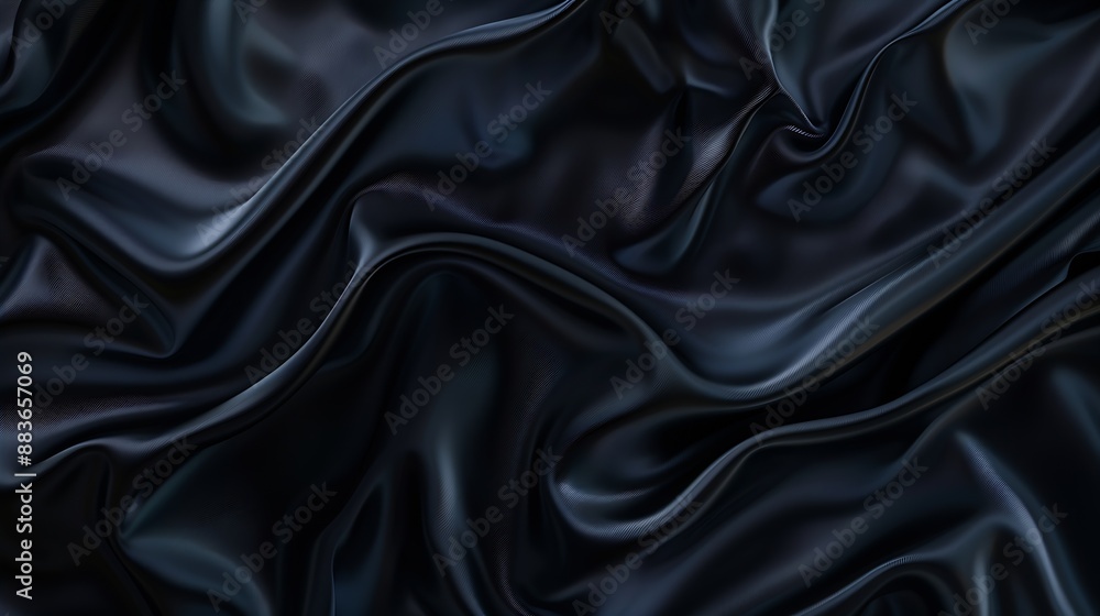 Black gray satin dark fabric texture luxurious shiny that is abstract silk cloth background with patterns soft waves blur beautiful : Generative AI Black gray satin dark fabric texture luxurious shiny that is abstract silk cloth background with patterns soft waves blur beautiful : Generative AI