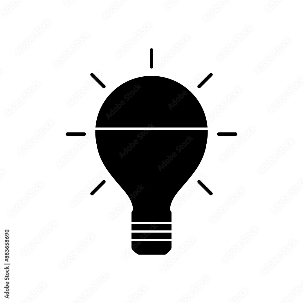 Led lamp vector icon. simple flat black trendy style illustration for web and app on white background..eps Led lamp vector icon. simple flat black trendy style illustration for web and app on white background..eps