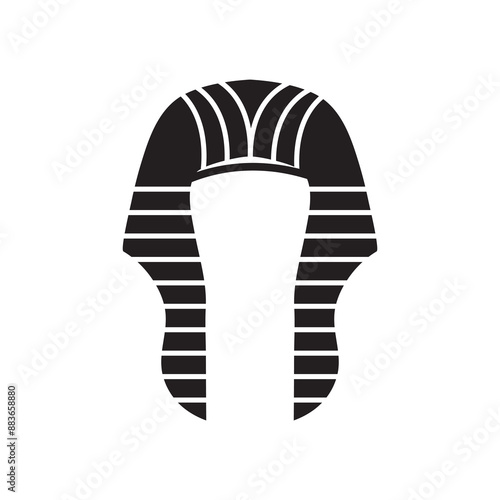 Pharaoh hat vector icon. simple flat black trendy style illustration for web and app on white background..eps