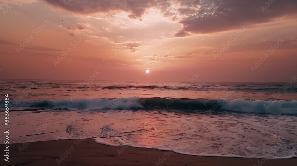 Kerala beach scenery Stunning sunset sky with tropical beach landscape Dramatic sunset background with ocean wave shot from Thottada beach Kannur : Generative AI Kerala beach scenery Stunning sunset sky with tropical beach landscape Dramatic sunset background with ocean wave shot from Thottada beach Kannur : Generative AI
