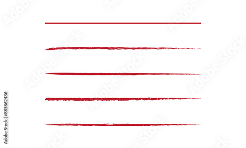 Chalk Texture Stain Set: Hand-Drawn Doodle Effect for Crayon Brush Design, Scratch Frame Shape, Pencil Effect. Ink Brushstroke and Paintbrush Template with different color ink brush strock.