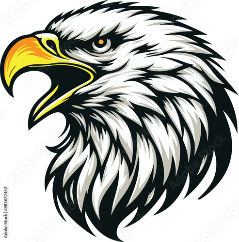 Egale head silhouette vector art