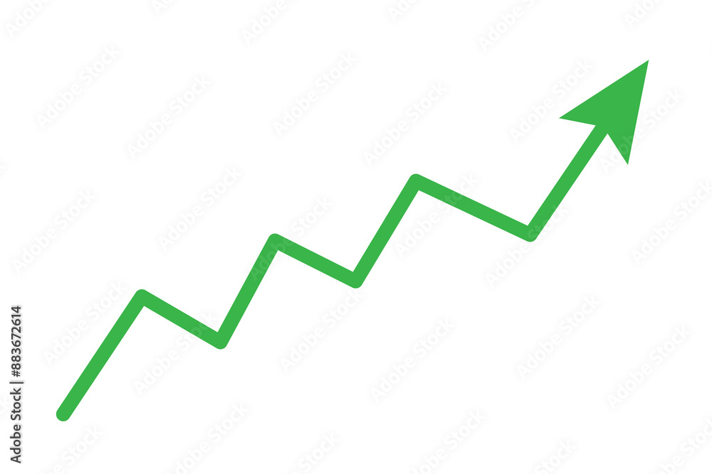 green arrow business graph pointing up represent profit green arrow business graph pointing up represent profit