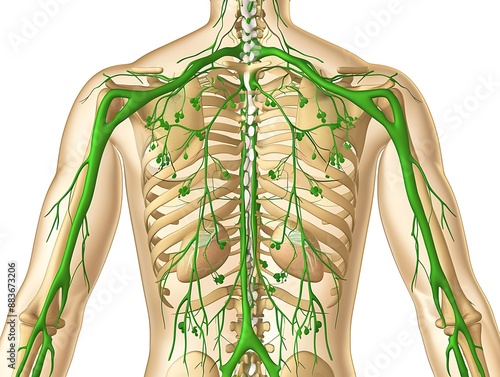 Human Lymphatic System Illustration