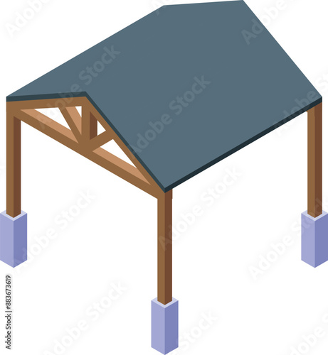 Simple and sturdy carport design, providing reliable protection for vehicles from the elements