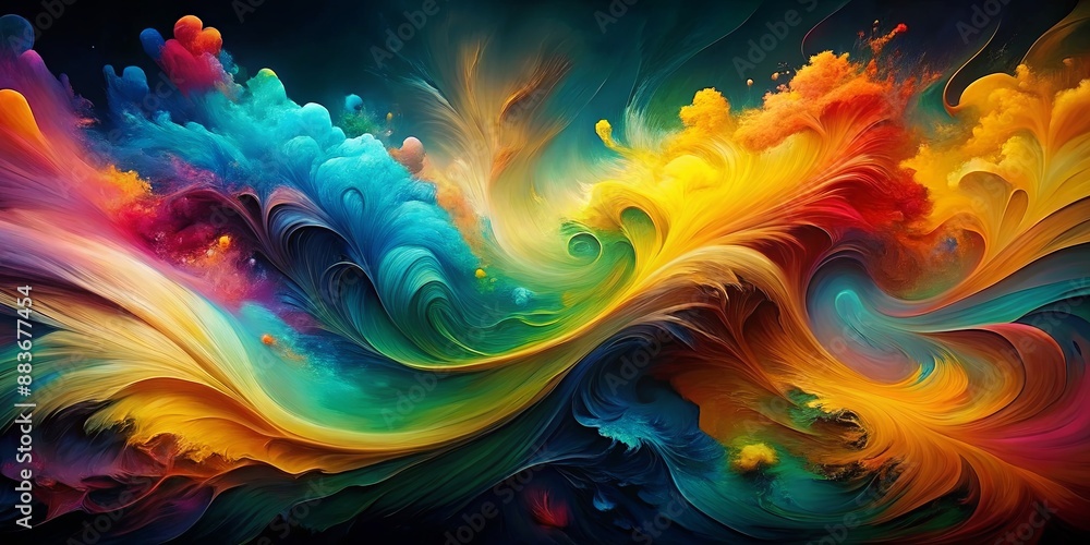 Chromatic Symphony Abstract Brushstrokes in Vibrant Hues, abstract art, digital painting, brushstrokes, vibrant colors Chromatic Symphony Abstract Brushstrokes in Vibrant Hues, abstract art, digital painting, brushstrokes, vibrant colors