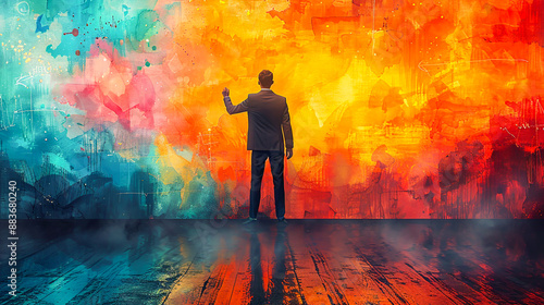 Vibrant Business Proposal with Captivating Watercolor Highlights for a Compelling Presentation
