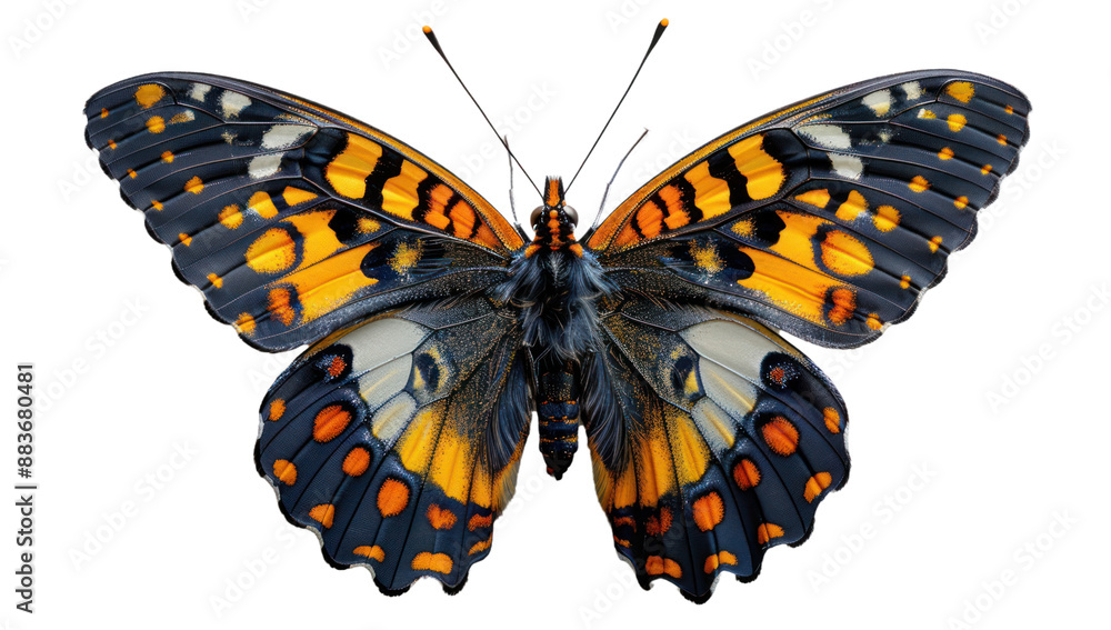 Fototapeta premium Butterfly isolated on a transparent background for web, banner, wallpaper