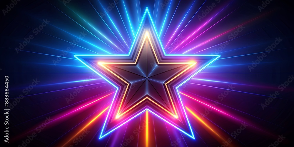 Neon Starburst, 3D Render, Glowing Star, Abstract Background, Neon Art, Background , 3D Neon Starburst, 3D Render, Glowing Star, Abstract Background, Neon Art, Background , 3D