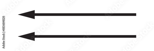 Long arrow icon. black double long arrow vector. flat style black Arrow symbol. arrow on a white background. vector illustration.

