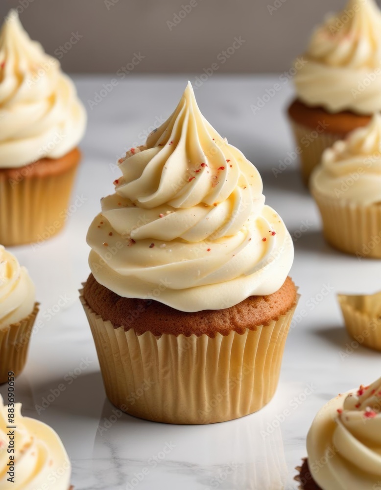 Tasty cupcakes with cream Tasty cupcakes with cream