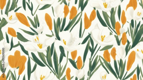 Every detail of this beautiful Freesia flower pattern gives it an alluring soft touch, making the background feel so memorable and full of love.